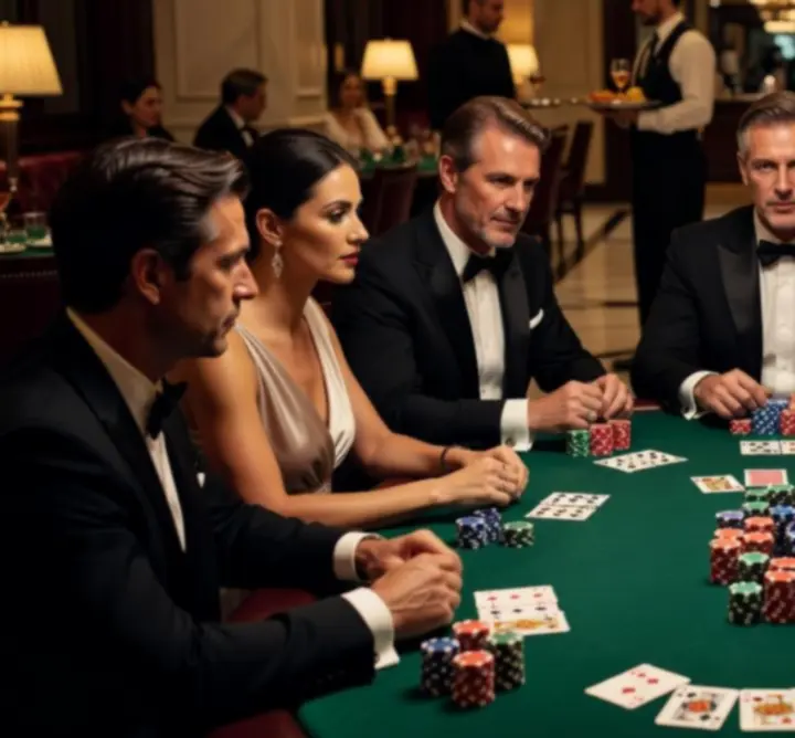 Stół pokerowy z profesjonalnym krupierem podczas wieczoru w POLSKA AFTER DARK