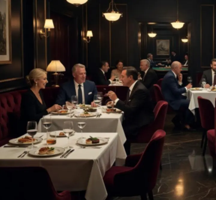 Elegancka sala restauracyjna w stylu lounge